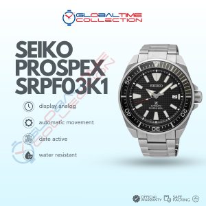 Seiko Prospex SRPF03K1 Samurai Automatic with Black Dial and Stainless Steel Strap