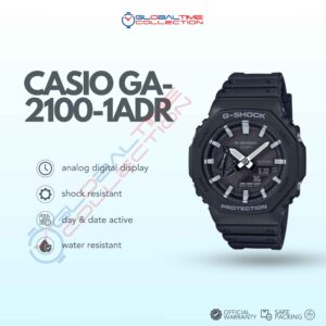 Casio G-Shock GA-2100-1ADR CasiOak Men Digital Analog Dial Black Resin Band