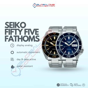 Seiko Fifty Five Fathoms Automatic 5 Sports SKX SNZH5 Redux Men's Stainless Steel Strap SRPK99K1 / SRPK97K1