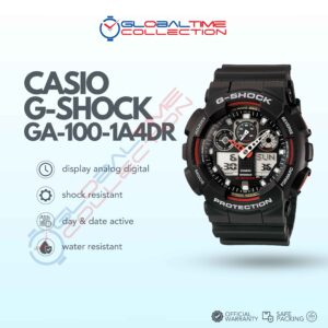 Casio G-Shock G-Classic GA-100-1A4DR Analog-Digital Dial Black Resin Band
