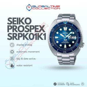 Seiko Prospex SRPK01K1 King Turtle PADI Great Blue Dial Stainless Steel Strap Special Edition