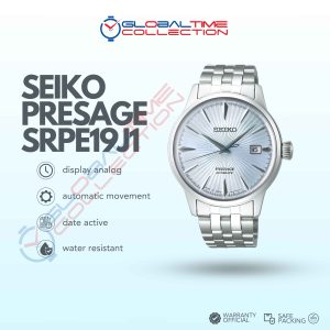 Seiko Presage SRPE19J1 Cocktail Time Skydiving Automatic Light Blue Dial Stainless Steel Strap