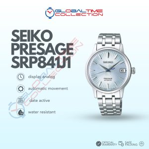 Seiko Presage SRP841J1 Sky Diving Automatic Light Blue Dial Stainless Steel Strap