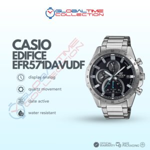 Casio Edifice EFR-571D-1AVUDF Chronograph Black Dial Stainless Steel Strap